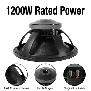 Subwoofer professionnel 18 pouces 1500W AES, bobine vocale 4 pouces, 96dB haute sensibilité, haut-parleur de basses audio professionnel pour sonorisation live et discothèque - Product Image 2