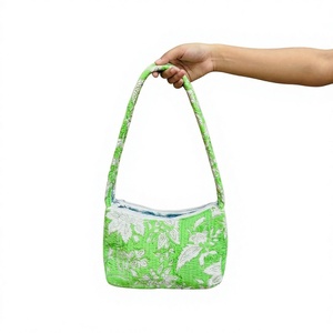 Bolso de hombro acolchado de algodón floral, bolso de mano reutilizable, ecológico, suave y acolchado, bolso tote para mujer, impresión personalizada, logotipo personalizado, venta al por mayor - Product Image 6