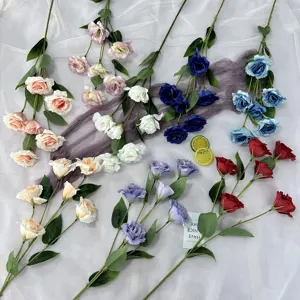 Zuima Eustoma 인공 꽃 여러 가지 빛깔의 하이 퀄리티 공장 도매 가격 웨딩 파티 정원 장식