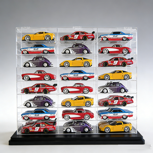Vitrina de Pared Moderna Personalizada de Acrílico Transparente con Puerta Antipolvo para Autos de Juguete a Escala - Product Image 2