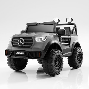 Grandes voitures électriques pour enfants 12V peintes, 4 roues motrices, avec siège en cuir, roues en EVA, commande par application, modèle unisexe M16 - Product Image 2