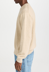 Áo len nam dệt kim tùy chỉnh 100% cotton, áo len dệt jacquard chữ cái, nhà sản xuất áo len chui đầu tay dài - Product Image 3