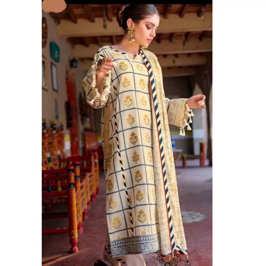2022 महिलाओं के वस्त्र 3 टुकड़ा पार्टी पोशाक लॉन गर्म बेच गर्मियों पाकिस्तानी देवियों सूट भारत और पाकिस्तान कपड़े सेट