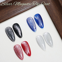 Hot Gel Polish Water Light Magnetic Cat Eye Gel Top Gel Semipermanente Moonlight Silver Cat Eye Nail Polish Proveedor de uñas de China