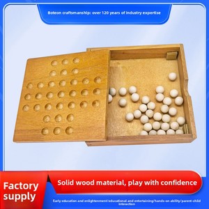 <span class=keywords><strong>Jeu</strong></span> de société éducatif en <span class=keywords><strong>bois</strong></span> pour un joueur : Échecs et Dames chinoises, pour enfants de 7 à 14 ans - Product Image 2