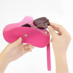 Étui à lunettes suspendu en cuir sac voyage étui à lunettes de soleil lunettes sac cadres porte-lunettes avec lanière - Product Image 4