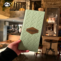 Porte-menu en cuir véritable élégant pour restaurant haut de gamme, bar, café, avec logo personnalisé, insertion d'angle