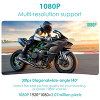 2026 Neue Motorrad- und Fahrrad-Dashcam 1080P IP66 Wasserdicht WiFi Telefonverbindung Plug & Play Aufnahme Rückspiegelhalterung 140°