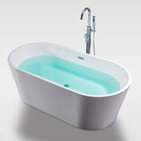 Baignoire autoportante ronde traditionnelle populaire en acrylique