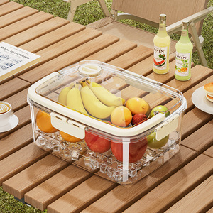 Réfrigérateur avec couvercles Récipients de stockage pour réfrigérateur avec entretoise Plateau à collation avec compartiments - Product Image 4