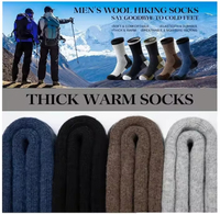 Chaussettes de randonnée en laine pour homme de haute qualité, résistantes, thermiques, anti-humidité, anti-odeur, pour froid extrême, vente en gros