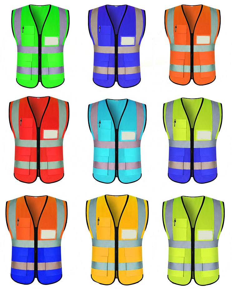 Защитный жилет с логотипом на заказ, светоотражающая одежда, защитный жилет с отражателем, жилет с высокой видимостью и карманом