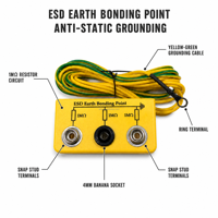 Équipement de sécurité Douille de terre jaune avec résistance EPA Point de liaison de terre Goujon de 10mm Prise de 4mm
