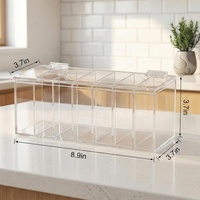 Distributeur d'étiquettes transparent en acrylique réglable à 7 compartiments, boîte d'organisation murale pour la maison et le bureau, pour autocollants hebdomadaires