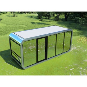 Desmontable personalizado 2024 cabina de cápsula privada al aire libre Casa de contenedores de oficina prefabricada diseño gráfico moderno, diseño de modelo 3D - Product Image 6