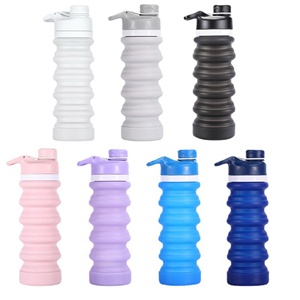 Bouteille d'eau pliable télescopique en silicone grande capacité pour le sport et les activités de plein air, idéale pour la consommation directe – Vente en gros - Product Image 2