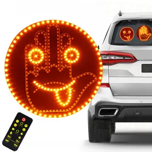 7 modelos de luz de dedo medio USB Luz de gesto de ventana de coche con control remoto Led Flik Me Luz de coche de dedo medio