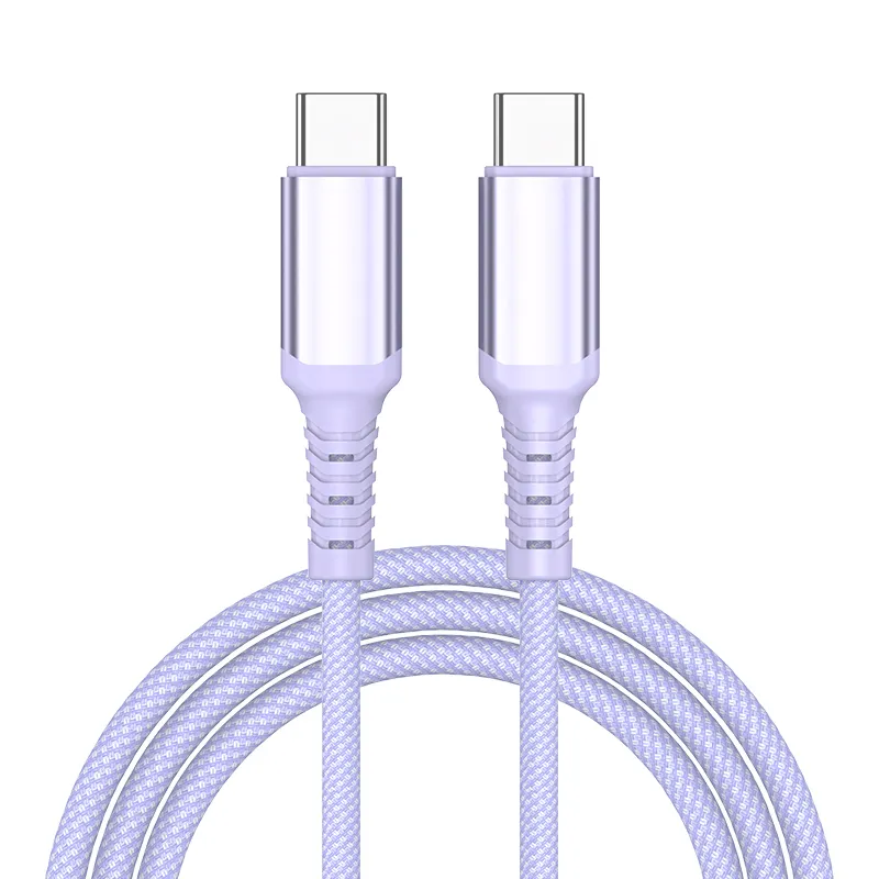 Kabel Data Usb C ke Usb C 60W PD3.0 kustomisasi merek kabel Tipe C pengisi daya cepat untuk Samsung S23 S24 Plus untuk iPhone15