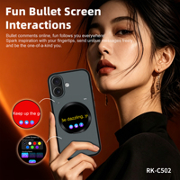 Étui de protection multifonctionnel RK-C502 AI pour iPhone 17 avec support anneau et écran tactile rond