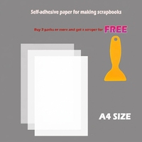 Papier de démoulage professionnel A4 80g/90g, papier autocollant réutilisable double face pour livre d'autocollants DIY et papeterie personnalisée
