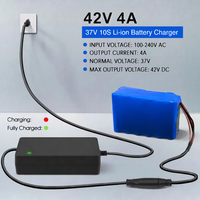 Chargeur de batterie lithium rechargeable 42V 4A, mode CC CV, pour scooter électrique, vélo, batterie Li-ion 10S 36V 42V