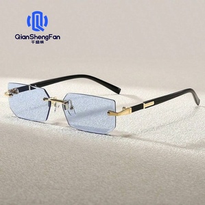 แว่นกันแดดแฟชั่นไร้กรอบ สไตล์ยุโรปอเมริกัน ทันสมัย ขอบตัดแต่งเก๋ไก๋ หลากสีสัน ป้องกันรังสียูวี 400 - Product Image 3