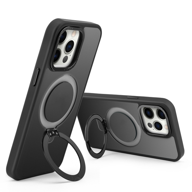 For iPhone 14 Pro 13 12 11 15 16 Plus Magnetic Stand Case Shockproof Multi-functional Cover Camera Lens Protector Phone Shell