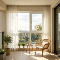 Ventana Abatible de PVC con Presión de Aire Equilibrada para Sala de Vapor y Spa, Ventana Antivaho e Impermeable