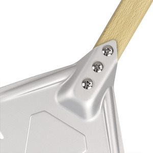 Pala para Pizza de Aluminio de 8 Pulgadas con Diseño Clásico y Mango Corto de Madera para la Preparación de Pizza al Estilo Italiano Tradicional - Product Image 3