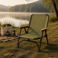 Chaise pliante d'extérieur pour la pêche au bord du lac, avec siège matelassé en Oxford 600D, chaise de loisirs portable pour le jardin et le camping