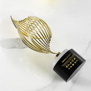 Metal <b>Trophy</b> Laser Engraved Round <b>Base</b> 24cm Long <b>Base</b> 30cm Durable Business Gift For Awards Ceremony - Product Image 5