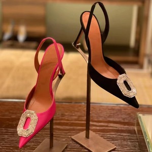 Sandali da Donna <span class=keywords><strong>con</strong></span> <span class=keywords><strong>Tacco</strong></span> Alto a Punta <span class=keywords><strong>con</strong></span> Strass, Scarpe Sexy <span class=keywords><strong>con</strong></span> <span class=keywords><strong>Tacco</strong></span> Sottile, Stile Estivo <span class=keywords><strong>con</strong></span> Cinturino Posteriore - Product Image 1