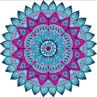 Sous-verre et set de table en céramique classique, imprimé mandala floral, antidérapant, résistant à la chaleur, absorbant, écologique, pour la décoration de la maison