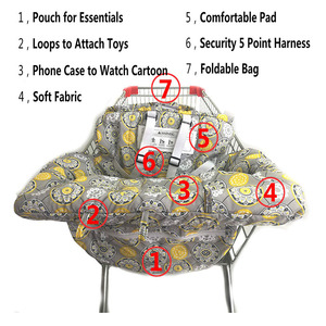 Cubierta de carrito de compras <span class=keywords><strong>universal</strong></span> 2 en 1 para fundas cómodas para sillas altas de bebé - Product Image 2