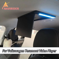 Moniteur de plafond universel pour voiture 15,6 pouces avec entrée HDMI WIFI pour Volkswagen Teramont, moniteur de plafond, lecteur multimédia vidéo