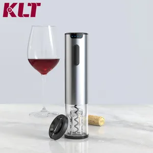 Pembuka Botol Anggur Elektrik Isi Ulang Daya, Pembuka Botol Anggur Otomatis dengan Pemotong Foil dan Kabel Pengisi Daya USB-Pembuka Botol Biru