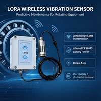 Sensor Getaran Nirkabel Triaksial XYZ LoRa Thingsend 10-1600Hz/10-5000Hz dengan Pemasangan Baut Berulir dan Hisap Magnetik, Output Modbus