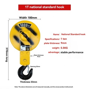 Nhiệm Vụ Nặng Nề Hợp Kim Cần Cẩu Nâng Xoay Móc 8Mm Dây Rope Sling Snatch Khối Ròng Rọc Mới Palăng Điện Tùy Chỉnh Tải - Product Image 3