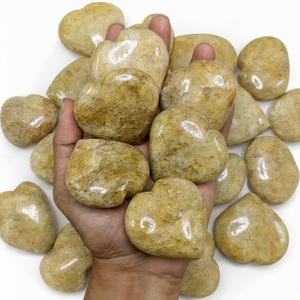 Tallados de corazón de cuarzo dorado de cristal natural - UNA PIEZA SOLA - cristal/chakra/reiki/curación - peso de 90 gramos - Product Image 2