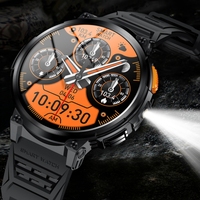 Reloj inteligente de pantalla grande de 1,85 pulgadas K66, reloj inteligente de Fitness multilingüe con batería de 730 mAh resistente al agua de alta calidad para hombres