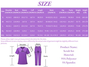 Conjunto de Uniformes Médicos Personalizados, Elásticos y Transpirables para Mujer, Uniformes de Enfermería, Uniformes Quirúrgicos de Hospital con Pantalones Anchos de Spandex - Product Image 4