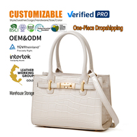 Sacs à main en cuir véritable OEM personnalisés pour femmes, sac fourre-tout à poignée supérieure, grande capacité, sac à bandoulière de créateur pour femme d'affaires