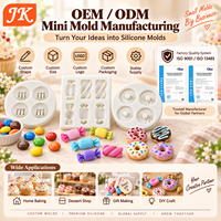 Jinke 4-Fach Silikon-Schokoladenform Mini Runde Bohnenform DIY Fondant Kuchendekoration Backwerkzeug Lebensmittelecht