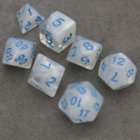 Dés à jouer DND/RPG en résine acrylique plastique polyédrique personnalisés, dragons et donjons, avec paillettes tourbillonnantes transparentes, violet et bleu, 7 pièces, Nian