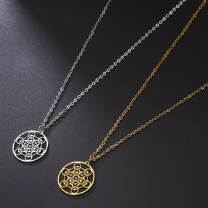 Collar de Acero Inoxidable 2026 con Sello de Ángel Arcángel Metatrón <span class=keywords><strong>para</strong></span> Hombre, Geométrico, Los Secretos de los Cabalistas, Joyería del Jardín de Salomón - Product Image 2