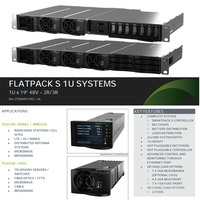 Système d'alimentation CC Eltek 5.4kw Compack Flatpack S 1U Intrepid +3R avec 3 redresseurs Flatpack S 48/1800 HE