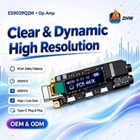 Dongle DAC Type C ES9039Q2M |   Amplificateur de casque HiFi portable avec écran OLED, cartes son, DAC, accessoires audio, équilibré