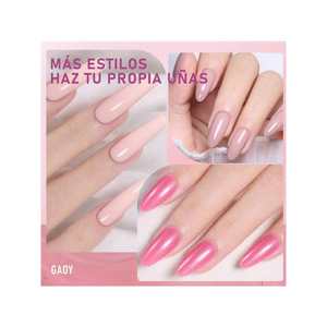 GAOY Gel Polish – ensemble de 12 pièces, gel UV pour manucure, rose, violet, paillettes, pour nail art - Product Image 5