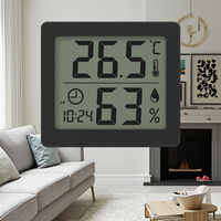 WINYS KD51 plastik ABS Monitor kelembaban suhu rumah tangga 1 akurasi layar besar desain dudukan untuk kamar bayi kopi