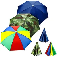 Hands Free UV Protection Head Umbrella Double Layer For Fishing Gardening  Beach